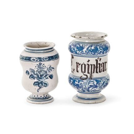 TWO ALBARELLI FROM BASSANO AND TURIN, 18TH CENTURY