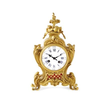 FRENCH CLOCK, LATE 19TH CENTURY - Gilded bronze ca