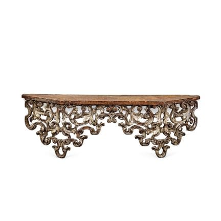18TH-CENTURY WALL-MOUNTED CONSOLE TABLE - Carved a