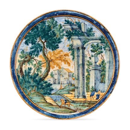 CASTELLI SERVING PLATE, FIRST HALF OF THE 18TH CEN