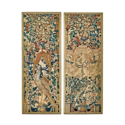PAIRE DE TAPISSERIES DES XVIIIe ET XIXe SIÈCLES - 