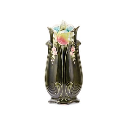BARBOTINE VASE - France, 19th–20th century. Polych