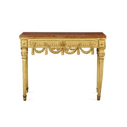 18TH-CENTURY CONSOLE TABLE - Carved, lacquered, an