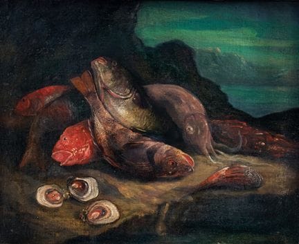 STILL LIFE WITH FISH AND SHELLFISH - Still Life wi