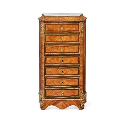 TALLBOY CABINET, PROBABLY FRANCE, 19TH CENTURY AND