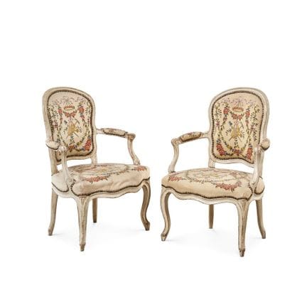 PAIR OF ARMCHAIRS FROM THE 18TH CENTURY AND LATER 
