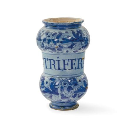 FAENZA OR ROME ALBARELLO, 17TH CENTURY - Blue mono