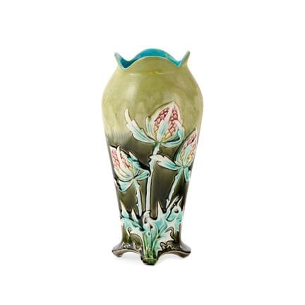 BARBOTINE VASE - France, 19th–20th century. Polych