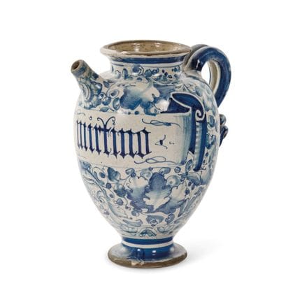 ROME JUG, 17TH CENTURY - Majolica, blue decoration