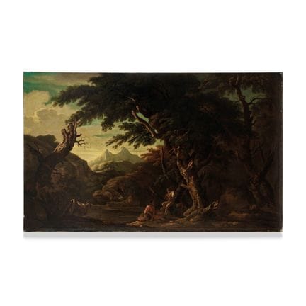 17世纪罗马画派 梅拉尼奥与阿尔戈 - 布面油画。114.00 × 183.00 厘米，带画框。