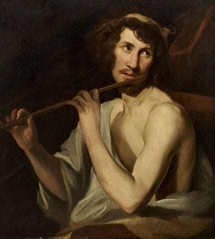 17TH-CENTURY CARAVAGGIO SCHOOL: *The Piper* - Oil 