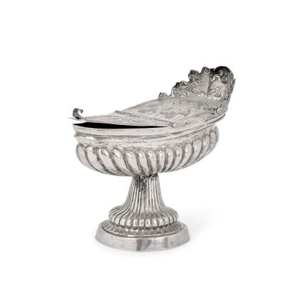 SILVER INCENSE HOLDER, 18TH–19TH CENTURY - Shaped;