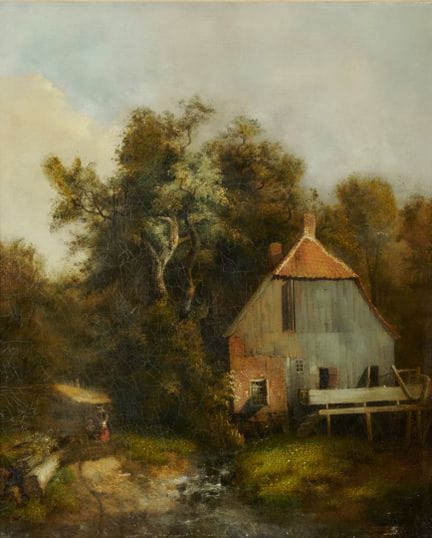 归因于巴伦德·科内利斯·科克科克（1803-1862） 风景画——布面油画。65.00 × 54.0