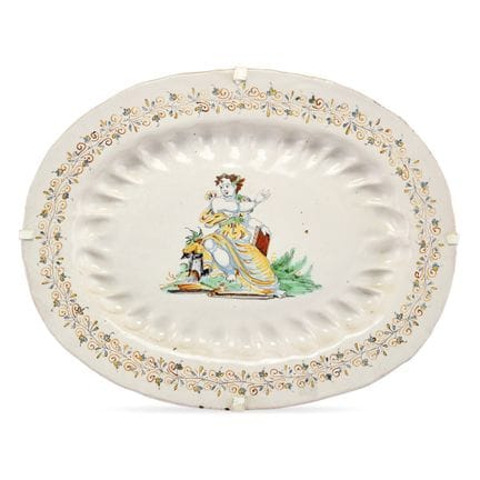 DERUTA TRAY, 17TH CENTURY - Polychrome majolica. 3