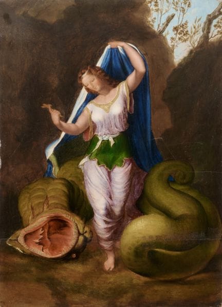 BY RAFFAELLO, 17TH CENTURY: SAINT MARGARET AND THE
