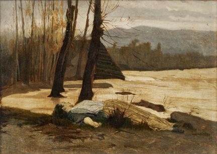 TEOFILO PATINI 1840–1906 UNTITLED - Oil on canvas.