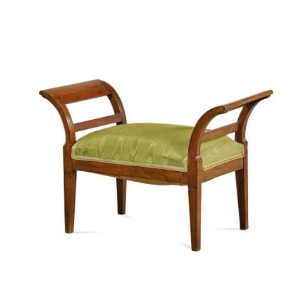BANQUETA DEL SIGLO XIX - De madera de cerezo, con 
