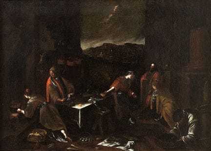 VENETISCHE SCHULE DES 17. JAHRHUNDERTS, GENRESZENE