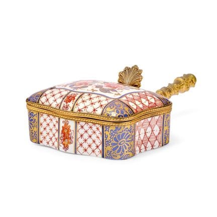 CALENTADOR DE LIMOGES, SIGLO XX - Porcelana policr