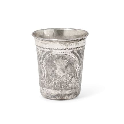 VASO DE PLATA DE MOSCÚ, 1878 - Grabado, de cuerpo 