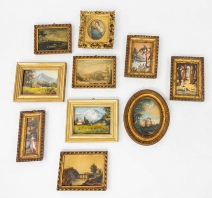VARIOS AUTORES. SERIE DE 10 MINIATURES DEL SIGLO X