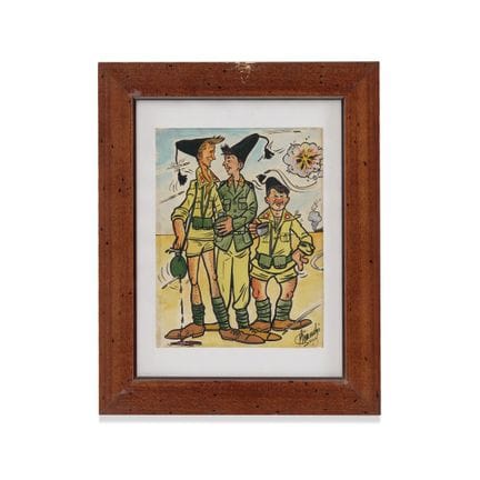SERGIO BIANCHI 1923 SERIE VON FÜNF SATIRISCHEN AQU