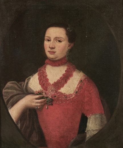 ESCUELA DEL SIGLO XVIII. RETRATO DE DONNA LUDOVICA