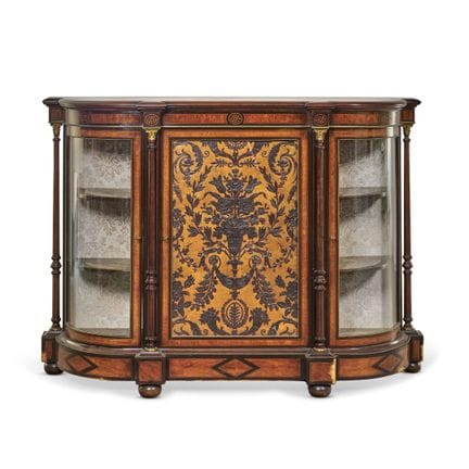VITRINE „XX SECOLO“ – Holz, Glas. 105,5 x 182,5 x 