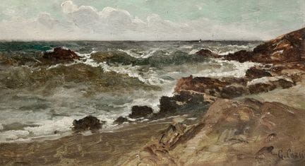 GIACINTO CORSI DI BOSNASCO 1829-1909 MARINA - Óleo