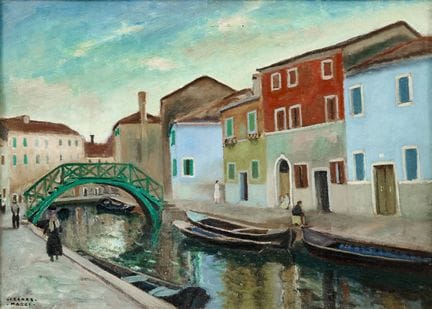 CESARE MAGGI 1881–1961 CANALE (MURANO) – Öl auf Ho