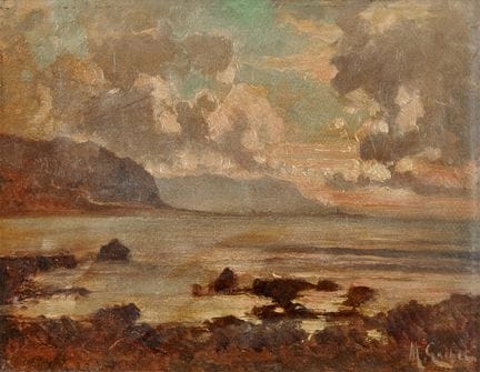 MARIO GACHET 1879-1981 MARINA - Óleo sobre cartón.