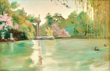 S. PAVIA VILLA BORGHESE - ROMA - Óleo sobre lienzo