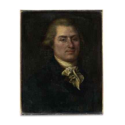 PORTRAIT EINES HERREN – Porträt eines Herren, Öl a