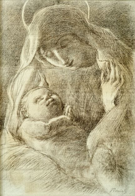GAETANO PREVIATI 1852–1920 MADONNA MIT KIND – Kohl