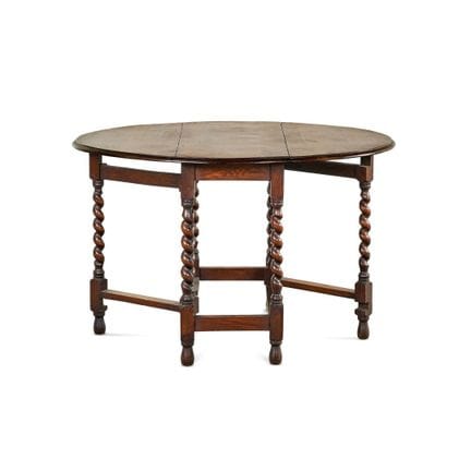 MESA CON ALAS DEL SIGLO XIX - Roble, tablero ovala