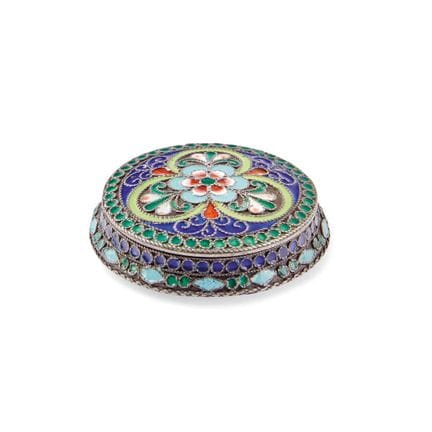 FABERGÉ-PILLENDOSE, 20. JAHRHUNDERT – Versilbertes