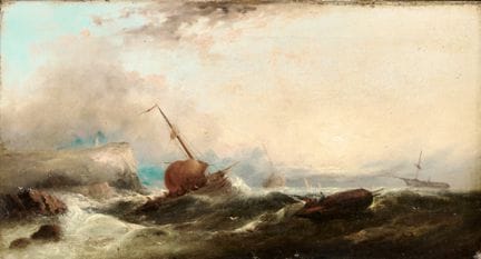 HUGH WILLIAM WILLIAMS 1773-1829 PAISAJE MARINO CON