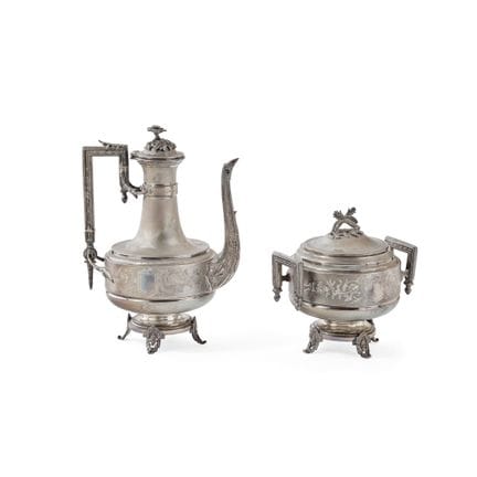 CAFETERA Y AZUCARERO DE PLATA DE FRANÇOIS NICOUD L