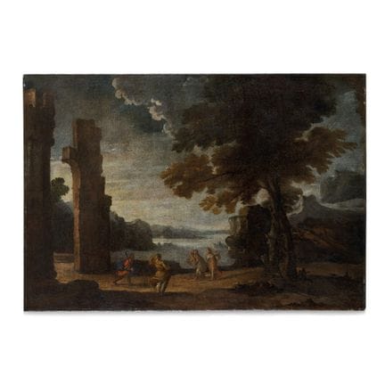 ARKADISCHE LANDSCHAFT MIT FIGUREN – Arkadische Lan