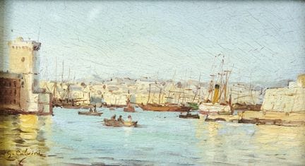 G. CULMINI MARINA – Öl auf Holztafel. 18,50 x 27,5