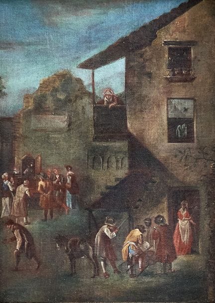 ESCUELA NÓRDICA DEL SIGLO XVIII. ESCENA DE GÉNERO 