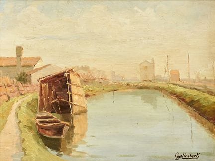 DARIO GALIMBERTI 1881–1966 LA CAVANA – Öl auf Holz