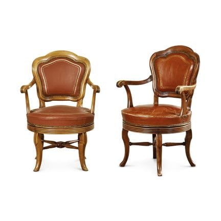 PAR DE SILLONES DEL SIGLO XIX - Madera de cerezo t