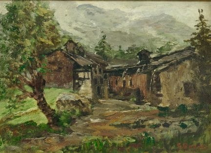 GIUSEPPE BOSIO 1875-1972 PIAZZETTA DI USSEGLIO - Ó