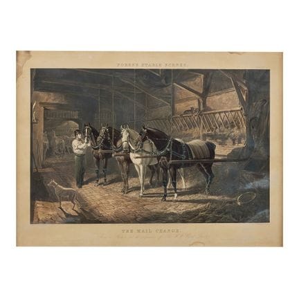 ZWEI DRUCKE ZUM THEMA REITSPORT, ENGLAND, 19. JAHR
