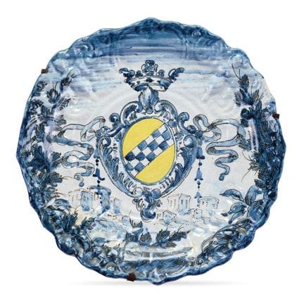 PLATO DE SAVONA, SIGLO XX - Mayólica policromada c