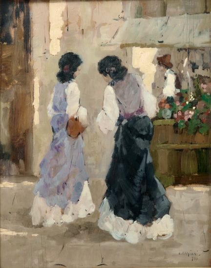 LUIGI CAGLIANI 1910–1987 „BEIM BLUMENHÄNDLER“ 1944