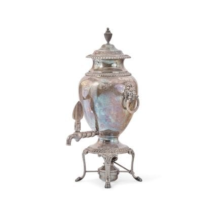 SAMOVAR DE LOS SIGLOS XIX Y XX - Metal plateado, c