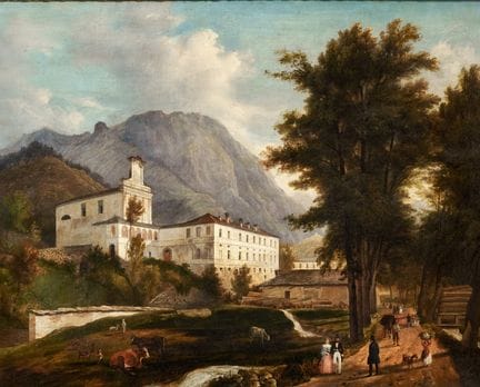 ENRICO GONIN, PAISAJE DE SABOYA, 1845 - Óleo sobre