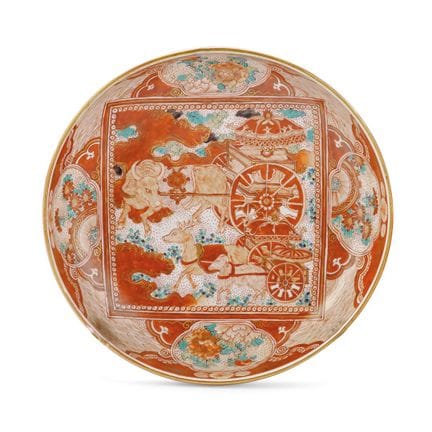 PLATO DE JAPÓN, PERÍODO MEIJI - Porcelana pintada 